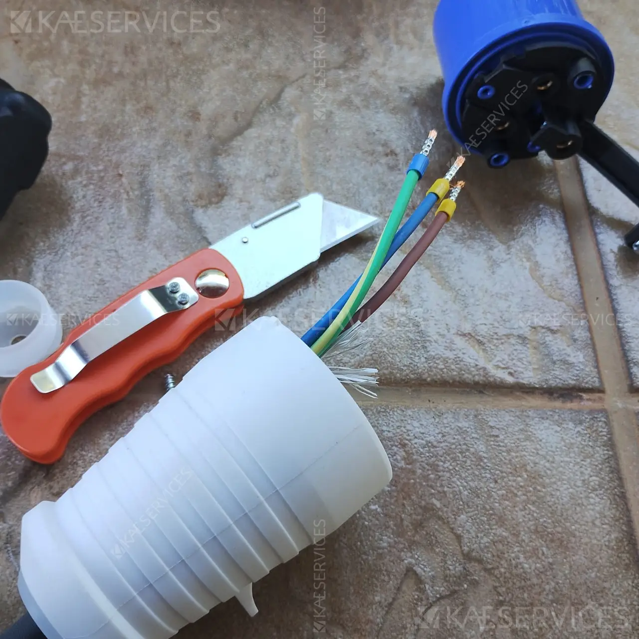 Tomada 32A Para Carregador Portatil  BYD realizado pela KAE Services em Jundiai